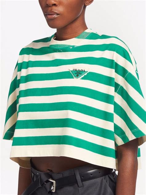 prada stripe top|PRADA .